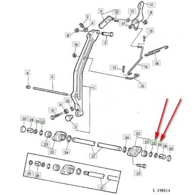 Set inele ax ridicare John Deere 26/6685-1