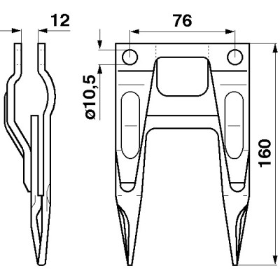 Deget dublu JOHN DEERE, CNH Z11785, 84476747